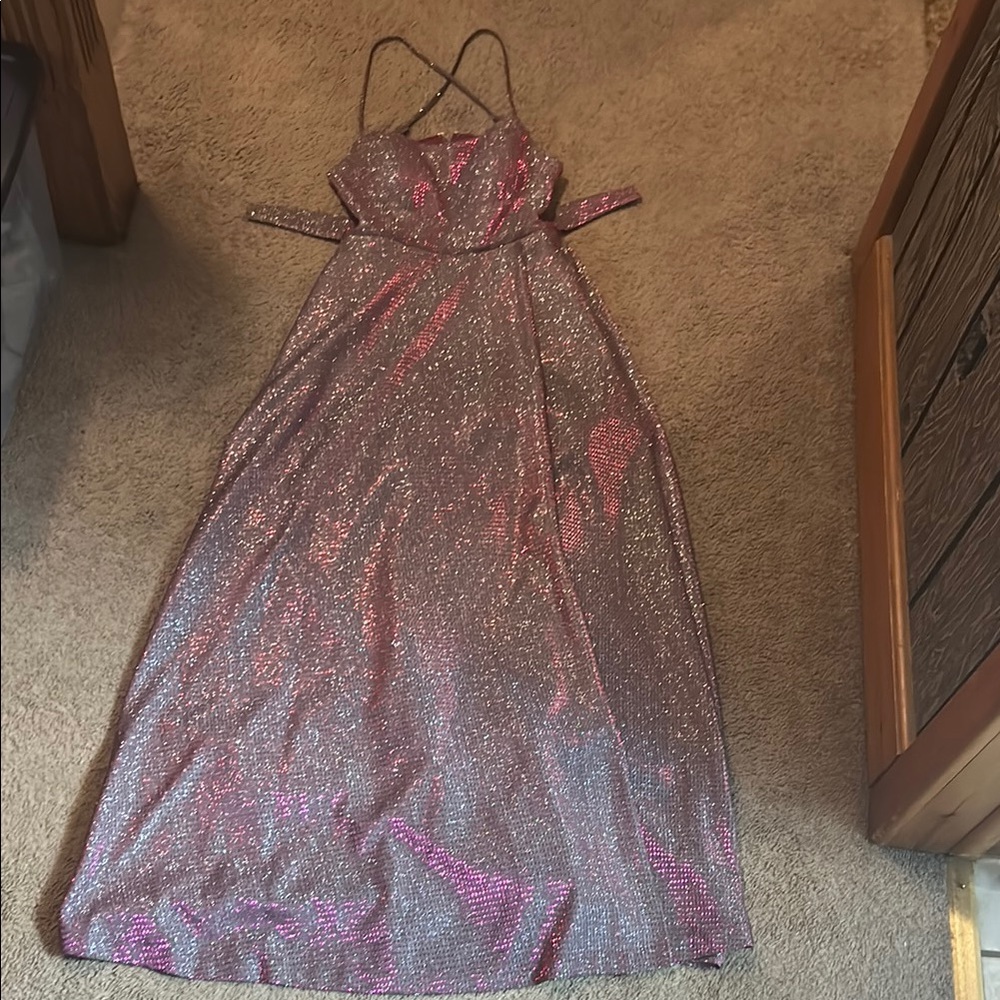 Sparkling Pink and Silver Gown